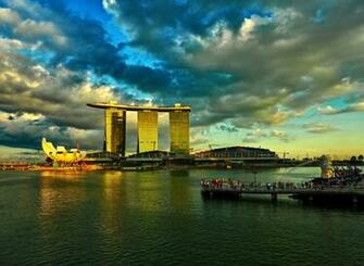 Marina Bay Sands Sunset Wallpaper Travel HD