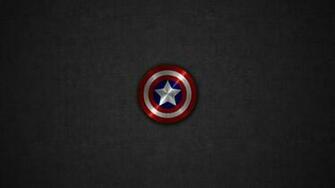 Captain America Shield Gray Linen Background Desktop Wallpaper