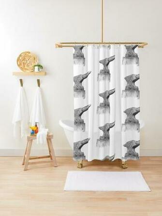 Blacksmith Anvil Transparent Background Shower Curtain By
