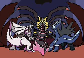 Dialga Vs Palkia Wallpaper And Giratina By