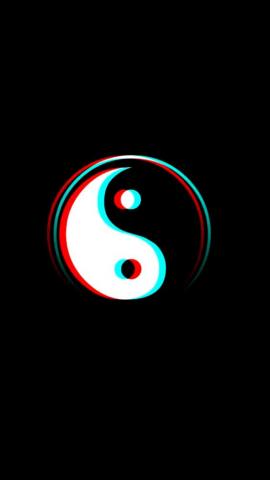 Yin Yang Glitch Wallpaper