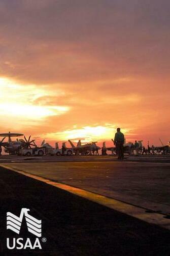 Aircraft Carrier Sunset Wallpaper Patriotic
