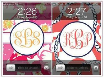 Custom Monogram Phone Wallpaper