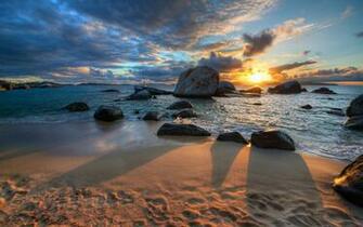 Beautiful Sunrise At Beach Landscape
