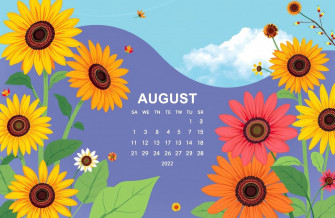 August Calendar Wallpaper