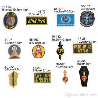 Star Trek Logo Embroidered Patch Classic Name Enterprise
