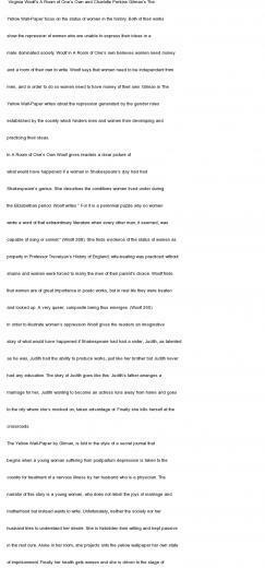 Yellow Wallpaper Gender Roles Essay South Florida Painless Breast
