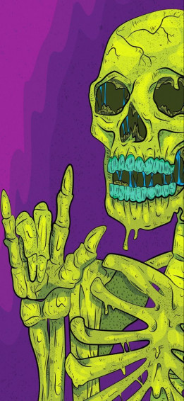 In Trippy iPhone Wallpaper Skull Pop