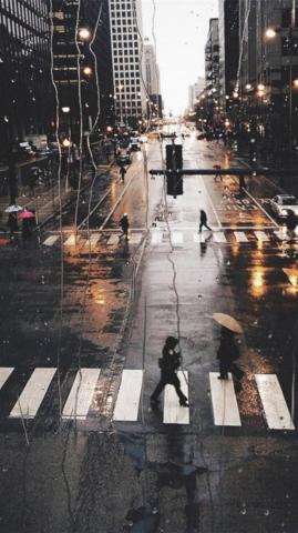 Rainy City Outside Window Glass Street iPhone