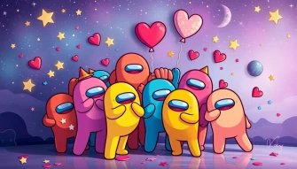 Cute Among Us Wallpaper