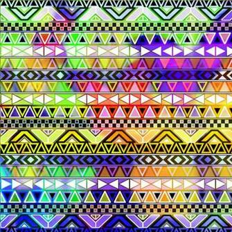 Bright Aztec Print Wallpaper Blue Yellow Andes