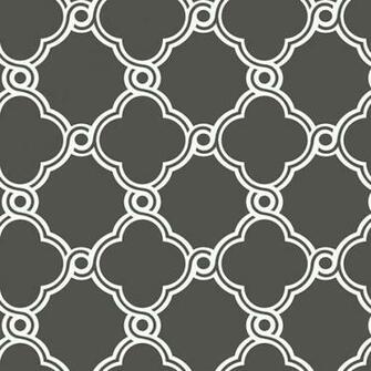 White With Dark Grey Open Trellis Wallpaper Wall Sticker Outlet