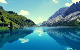 Marmoleda Mountain Reflections Wallpaper For X