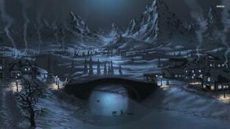 Gallery For Gt Winter Night Scenes Wallpaper