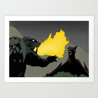 Gamera Vs Gyaos Art Print By 100rings Society6