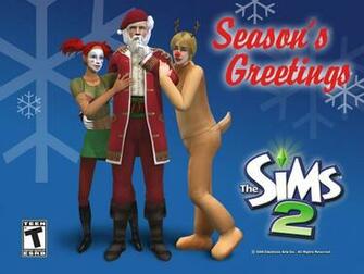 The Sims2 Christhmas Sims Wallpaper