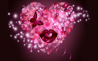 Colorful Hearts Wallpaper