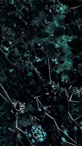 Wallpaper Fractal Structure Tangled 3d QHD