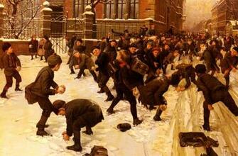 The Snowball Fight German Art