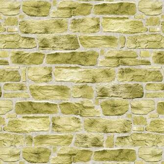 Wallpaper Brick Golden Light Green Vintage