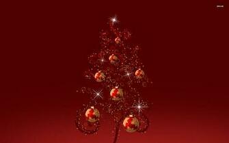 Sparkling Christmas Tree Holiday Wallpaper Jpg