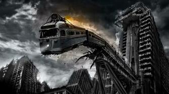 Post Apocalyptic Trains Wallpaper Wallpoper