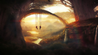 Enchanted Forest Swing Wallpaper