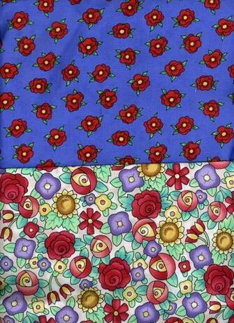 Blue Background Red Roses