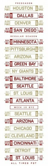 San Francisco 49ers Schedule Announced