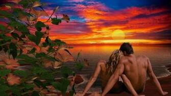 Beach Sunset HD Wallpaper Flip