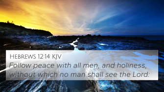 Hebrews Kjv 4k Wallpaper Follow Peace With All Men And