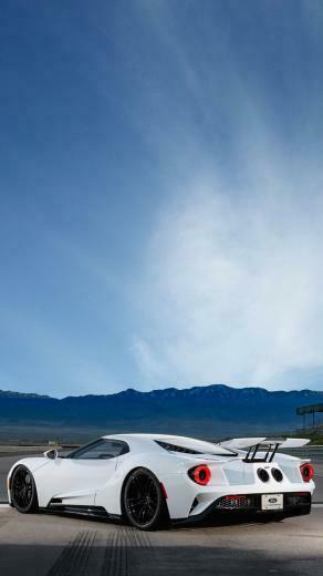 Universal Phone Wallpaper Background White Ford Gt Super Car