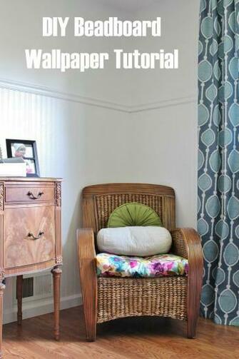 Diy Bead Board Wallpaper Tutorial At House For Five