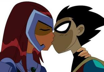 Starfire X Robin By Flutterfly34