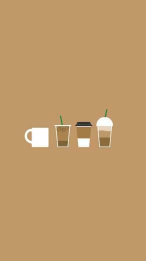 Coffee Illustration iPhone Wallpaper
