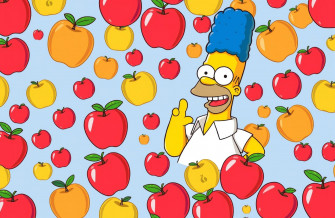 Homer Simpson Apple Wallpaper