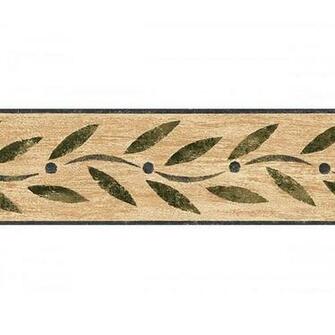 Blue Country Leaf Wallpaper Border