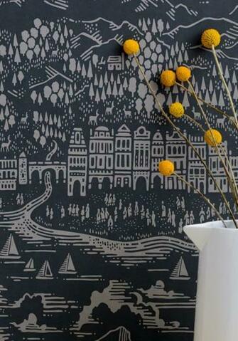 Wallpaper Province Graphite By Bold Noble At Bodie And Fou
