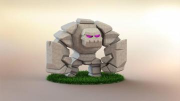 Art Golem 3d Model Fanart Clashroyale