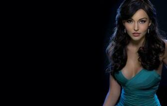 Wallpaper Beautiful Illumination Woman Actress Posing Dress