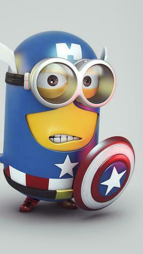 Minion Captain America Wallpaper iPhone