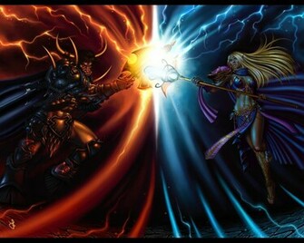 Wallpaper Good Evil Magic Fantasy