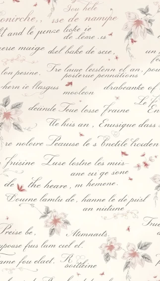 French Writing Wallpaper