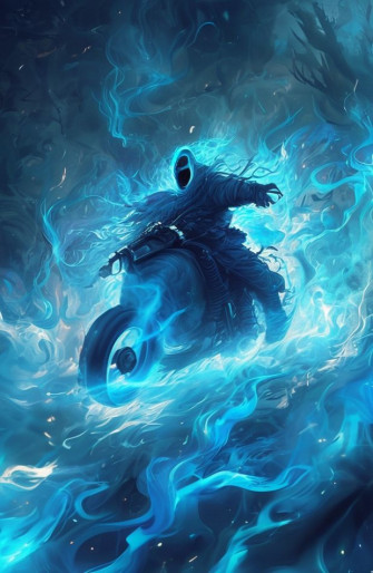 Blue Ghost Rider Wallpaper