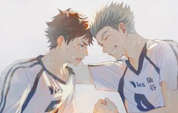 Wallpaper Guys Sweat Haikyuu Tooru Oikawa Koutarou Bokuto