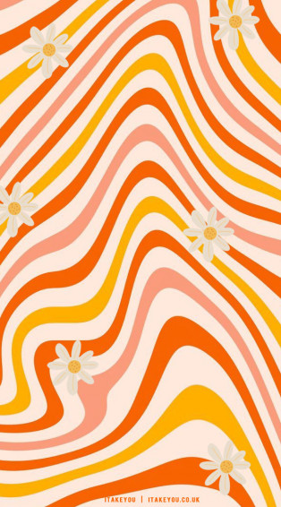 Summer Aesthetic Wallpaper Ideas Orange Yellow Groovy