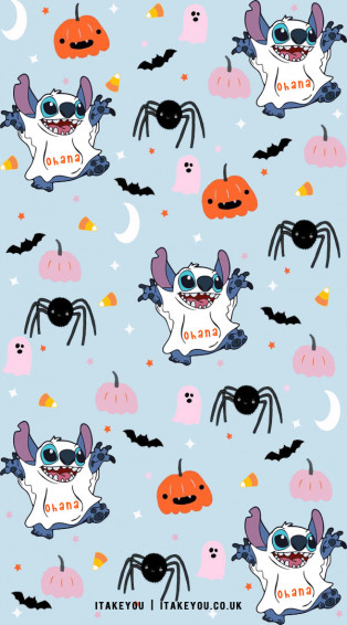 Fun And Cute Stitch Wallpaper Ghost Halloween