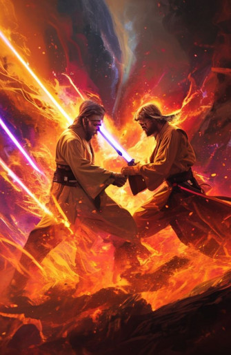 Anakin Vs Obi Wan Wallpaper