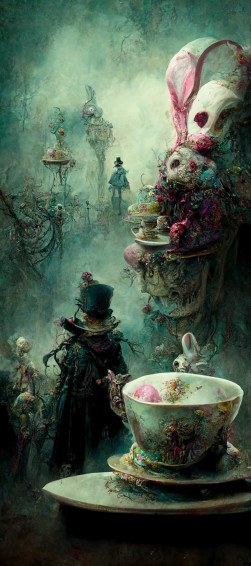 Dark Alice In Wonderland Artwork Wallpaper