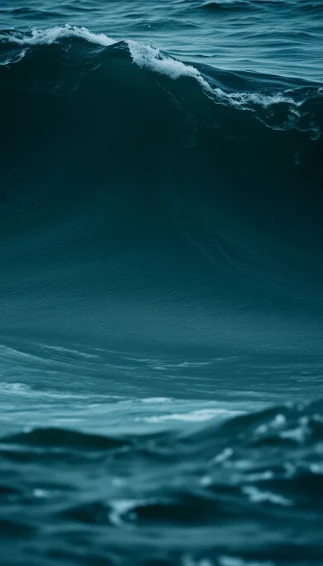 Dark Green Ocean Wave Wallpaper
